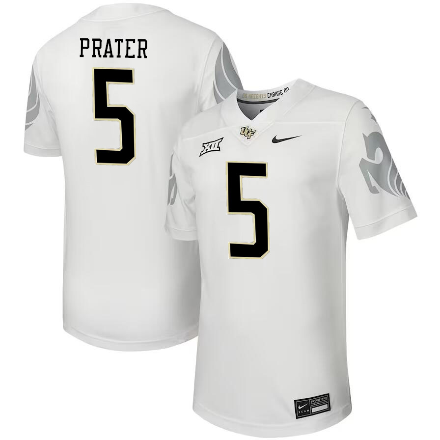 #5 Matt Prater UCF Knights Jerseys Football Stitched-White